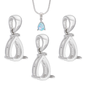 3шт. подвеска из стерлингового серебра с кабошоном, слеза, с печатью 925