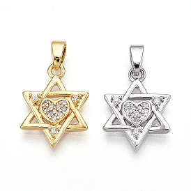 Латунные микро проложить кубического циркония подвески, без кадмия и без свинца, звезды прелести