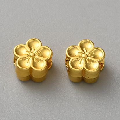 Сплавочные европейские бусины, бусины с большим отверстием, цветок