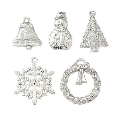 Подвески из сплава с рождественской тематикой, без кадмия и без свинца, платина