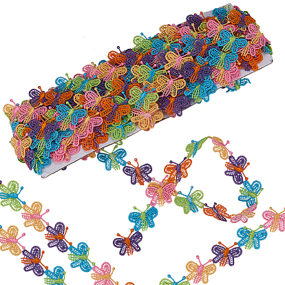 Отделка из полиэстера, вышитые декоративные ленты, для шитья или художественного оформления, бабочка