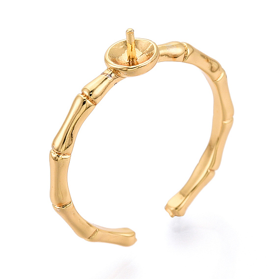 Настройки колец для чашек из латуни, регулируемые настройки колец для полупросверленных бусин, без кадмия, без никеля и без свинца