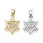 Латунные микро проложить кубического циркония подвески, без кадмия и без свинца, звезды прелести