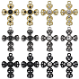 24 шт 6 цвета подвески из сплава, со стразами, крест прелести