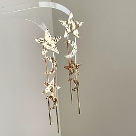 Серьги-гвоздики из сплава для женщин, звезда