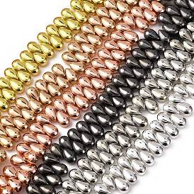 Стеклянные бусины с гальваническим покрытием , слеза