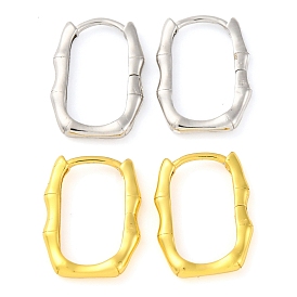 925 Sterling Silver Hoop Earrings for Women, Rectangle