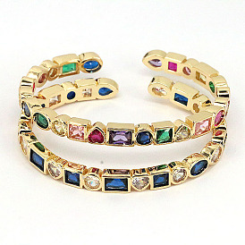 Bohemian Colorful Zircon Bracelet - European and American Style, Fashionable Ladies Bracelet.