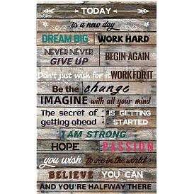 Картина из хлопка и льна, с рисунком слово, декоративные аксессуары, прямоугольные