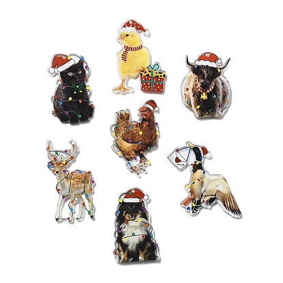 Акриловые подвески на рождественскую тематику