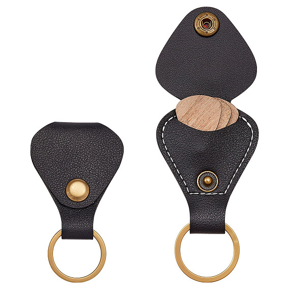 Сумки для хранения из искусственной кожи с железными кольцами, для хранения медиаторов