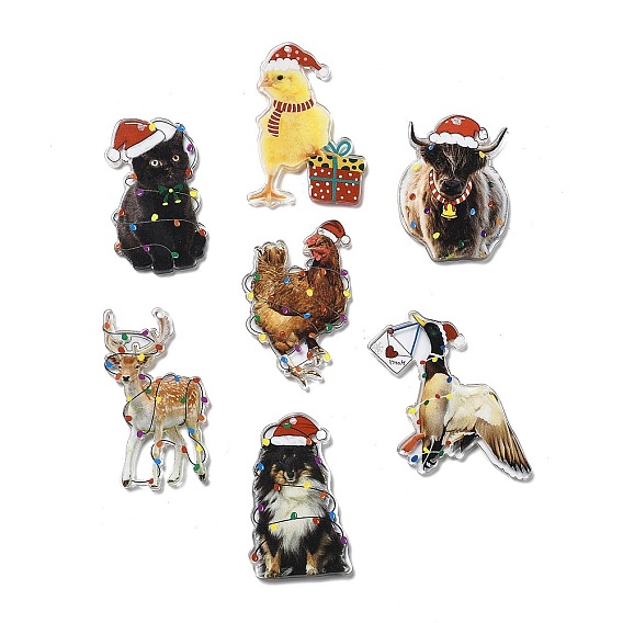 Акриловые подвески на рождественскую тематику