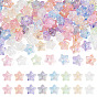 100Pcs UV Plating Transparent Acrylic Beads, Iridescent, Star & Bowknot