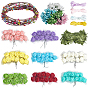 DIY Rose Wreath Sets, including Paper Artificial Flower Vine, Polyester Artificial Willow Leaves, Satin Ribbon, Gesso & Foam Artificial Flower