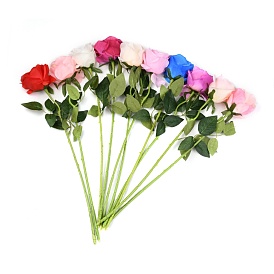 Cloth Imitation Rose, with Plastic Flower Diameter, Artificial Flower Bouquets, for Wedding Bouquet Floral Arrangement Table Decoration
