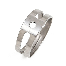 Бланк 316l хирургические кольца для пальцев из нержавеющей стали, оправы для колец для изготовления ювелирных изделий