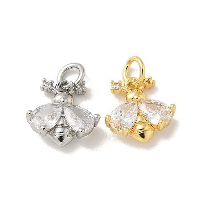 Подвески из латуни с микропаве из циркония, пчела прелести, с целью перехода в кольце