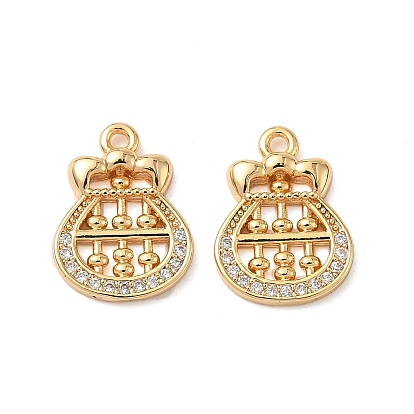 Латунные микропаве прозрачные кубические циркониевые подвески, счеты, без никеля 