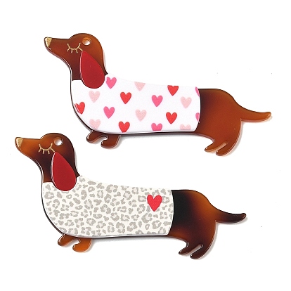 Печатные акриловые подвески, прелести собаки таксы