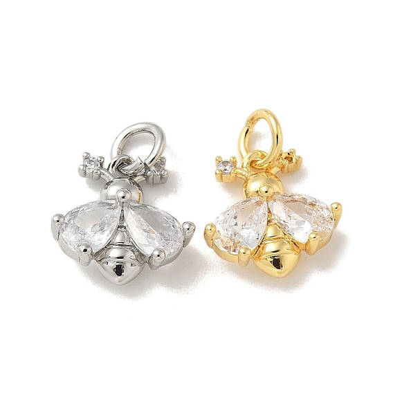 Подвески из латуни с микропаве из циркония, пчела прелести, с целью перехода в кольце