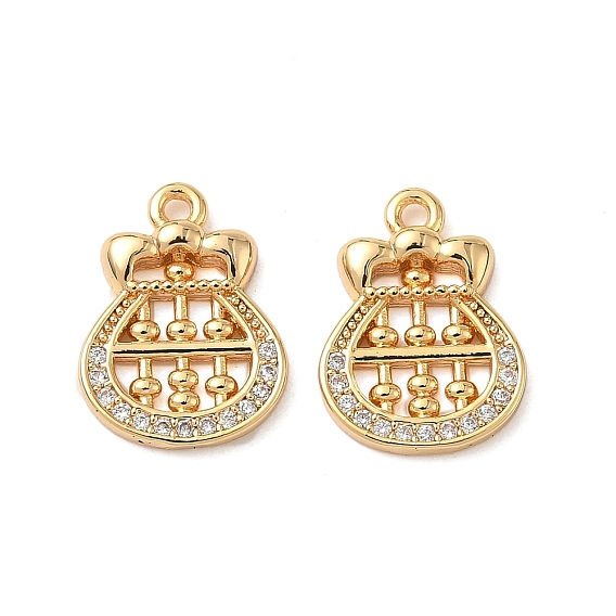 Латунные микропаве прозрачные кубические циркониевые подвески, счеты, без никеля 