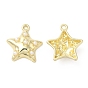 ABS Plastic Imitation Pearls Pendants, with Alloy Findings, Cadmium Free & Nickel Free & Lead Free, Star Charm