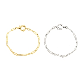 304 bracelets chaîne trombone en acier inoxydable pour femmes