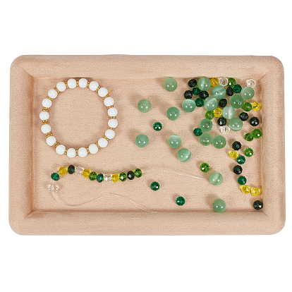 Plaques à bijoux rectangulaires en velours, plaque de bijoux, plateau de rangement pour bagues, , boucle