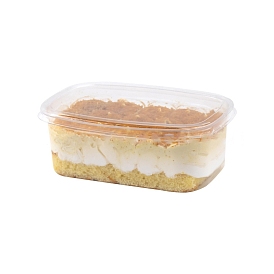Caja de embalaje de plástico pet transparente para pastel, caja de panadería, Rectángulo