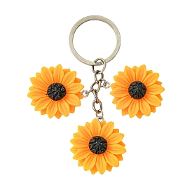 Смолы брелок, с железной фурнитурой, подсолнечник