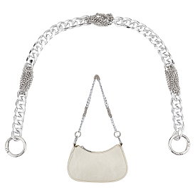 Алюминиевые и железные кубинские цепи с звеньями для сумок-удлинителей, с литыми пружинными кольцами, аксессуары для замены сумок