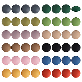 48шт 12 цветные кабошоны из непрозрачной смолы, полукруглый