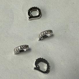 Латунные микро проложить кубического циркония раз за застежками, без свинца и без кадмия, долговечный