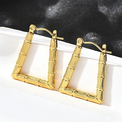 304 серьги из нержавеющей стали для женщин, ионное покрытие (ip), трапециевидные