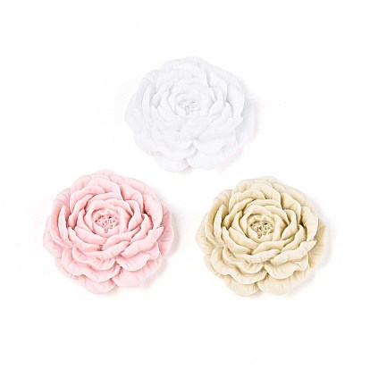 Кабошоны из непрозрачной смолы в виде цветка