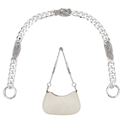 Алюминиевые и железные кубинские цепи с звеньями для сумок-удлинителей, с литыми пружинными кольцами, аксессуары для замены сумок