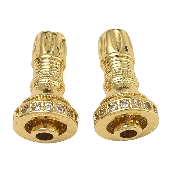Латунные микропаве из прозрачного кубического циркония, колонка, без кадмия и без свинца, стойки покрытие, долговечный