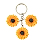 Смолы брелок, с железной фурнитурой, подсолнечник
