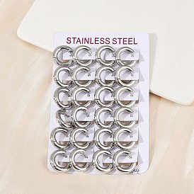 202 серьги-кольца для полировки из нержавеющей стали, 316 хирургический штифт из нержавеющей стали