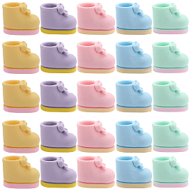 20шт 5 цветные кабошоны из непрозрачной смолы, ботинок