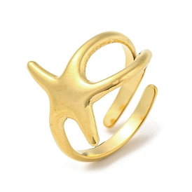 304 Stainless Steel Adjustable Rings for Women, Starfish