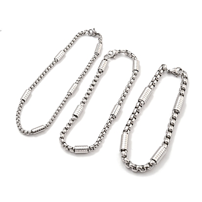 201 женские браслеты-цепочки из нержавеющей стали, с карабин-лобстерами 