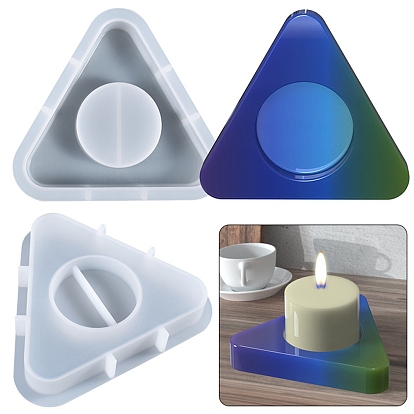 DIY Silicone Molds, for Candlestick Making, Resin Casting Pendant Molds, For UV Resin, Epoxy Resin Molds Making, Triangle