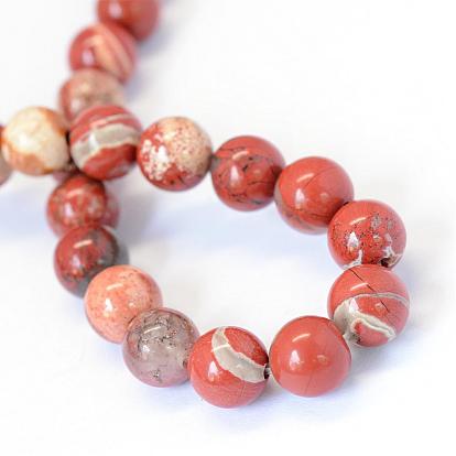 Natural Red Jasper Round Bead Strands