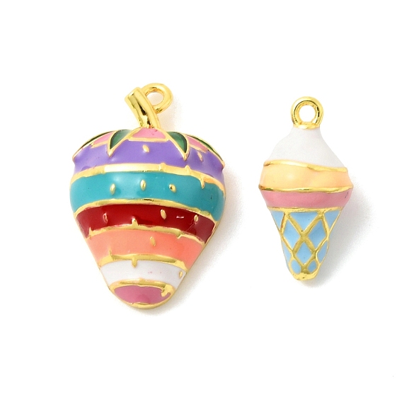 Латунь эмаль подвески, золотые