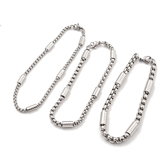 201 женские браслеты-цепочки из нержавеющей стали, с карабин-лобстерами 