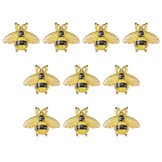 Прозрачные акриловые подвески, с гальваническим дном, Пчелы