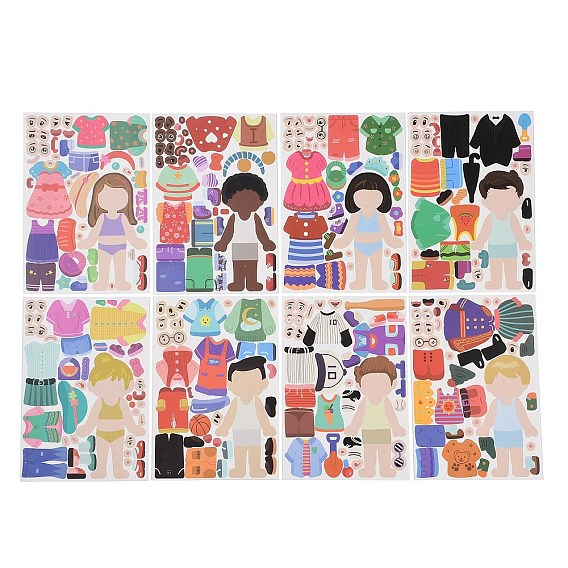 8 водонепроницаемые наклейки из ПВХ, самоклеящиеся наклейки, человек