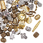 80g 4 Styles Alloy European Beads Sets, Large Hole Beads, Mixed Shape