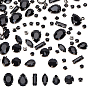 168Pcs 7 Style Sew on Rhinestone, Multi-strand Links, Glass Rhinestone, with Platinum Tone Brass Prong Settings, Mixed Shapes